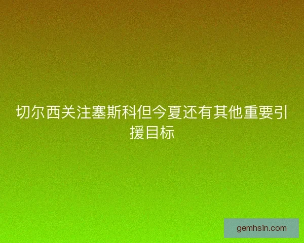 切尔西关注塞斯科但今夏还有其他重要引援目标